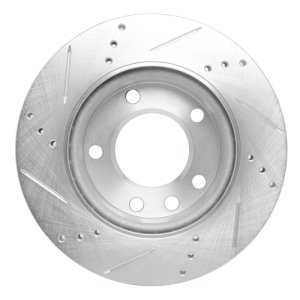 Dodge Sprinter 2500 Brake Rotor (1) - Front Right - R1 Concepts - Drilled & Slotted - Silver - `02-`06